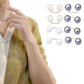 8Pcs Brooch Anti-Exposure Neckline Double-Headed Artificial Pearl Looper Right Angle