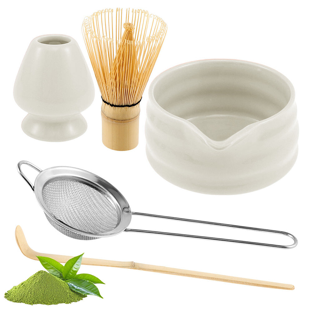 Matcha Whisk Set 5PCS Ceramic Matcha Kit Matcha Bowl With Spout Matcha