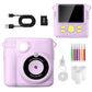 Instant Print Camera Zero Ink Print Photo Camera with 32G TF Card