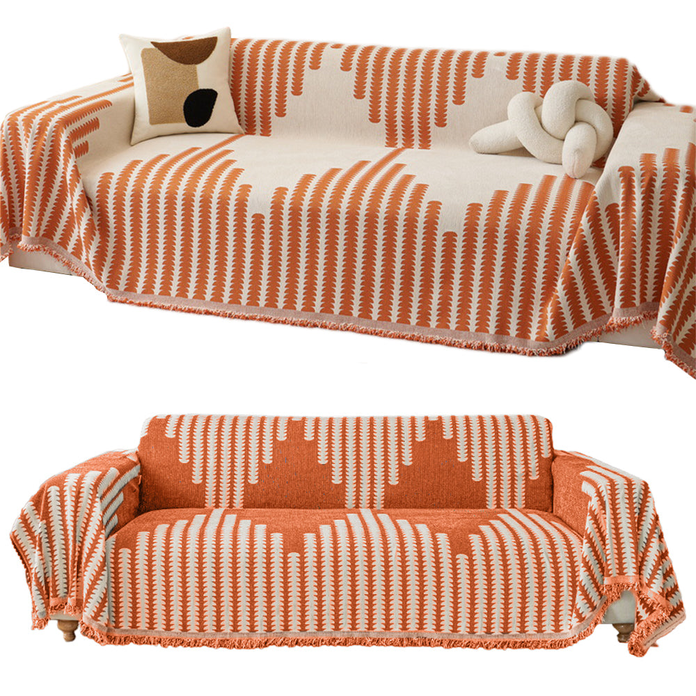 Reversible Double-Sided Minimalist Chenille Sofa Cover