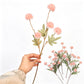 5 Pack Stem Cloth Dandelion Ball Artificial Flowers with Bendable Stems