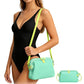Water-resistant Foldable Silicone Beach Bag with Handle for Camping Seaside