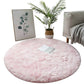 Round Plush Area Rug Soft Fluffy Non Slip Carpet for Living Room Bedroom-Pink