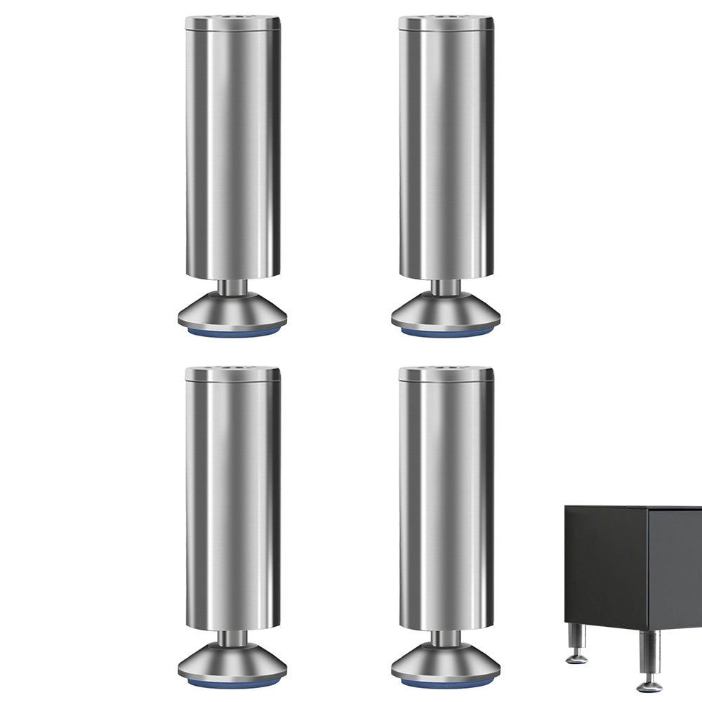 4 PCS Metal Furniture Legs Adjustable Stainless Steel Cabinet Feet for Bed Sofa Table