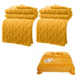 2Pcs Soft Warm Reversible Faux Long Plush Blanket