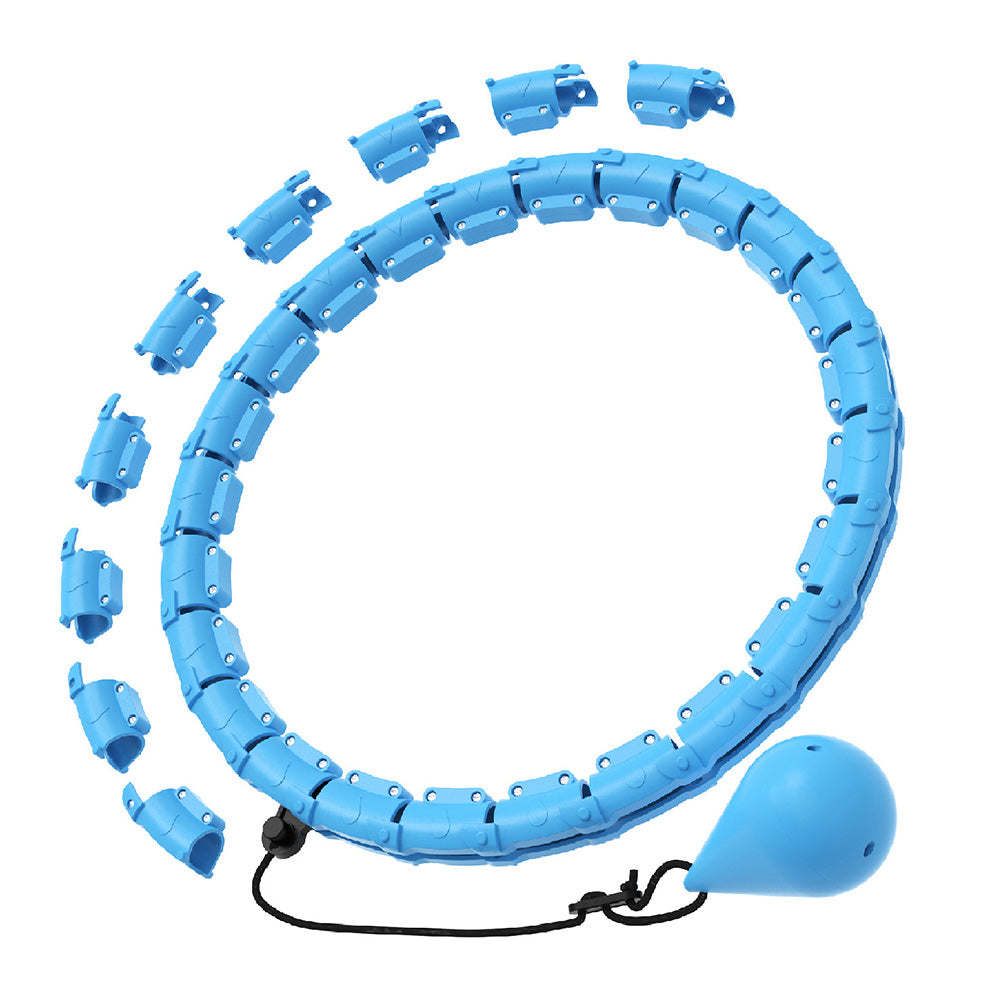 Weighted Hoola Circle Hoop 32 Section Smart Hula Thin Waist Fitness Weight with Rollers