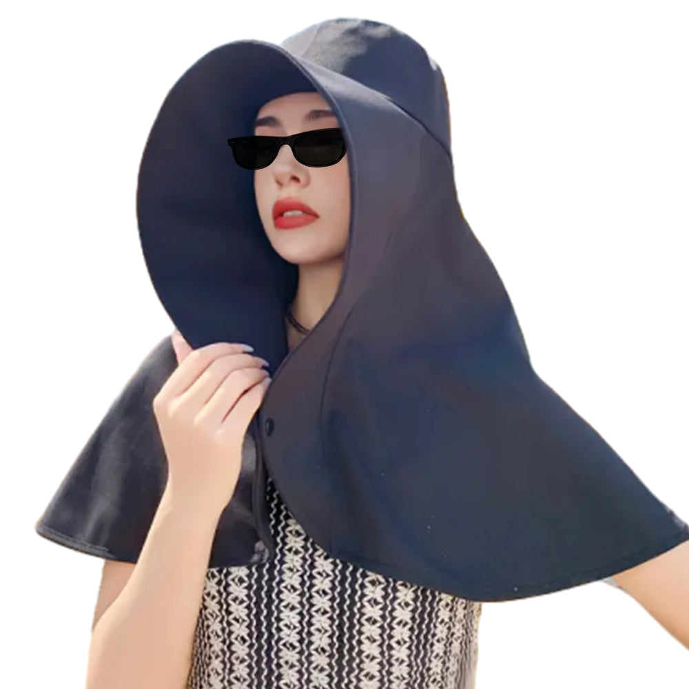 Sun Protection Wide Brim Outdoor Beach Neck Face Mask Cap