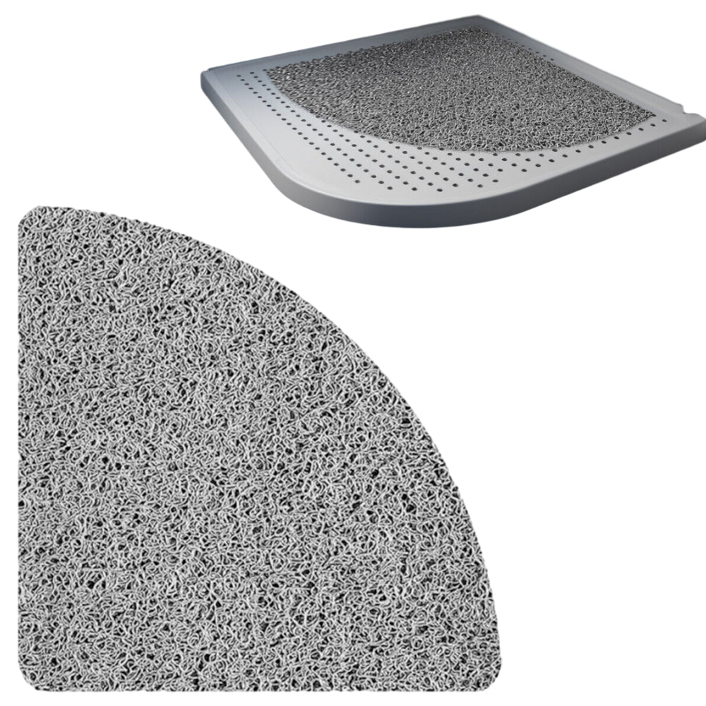 Sector PVC Anti Slip Loofah Absorbent Quick Drying Shower Mat