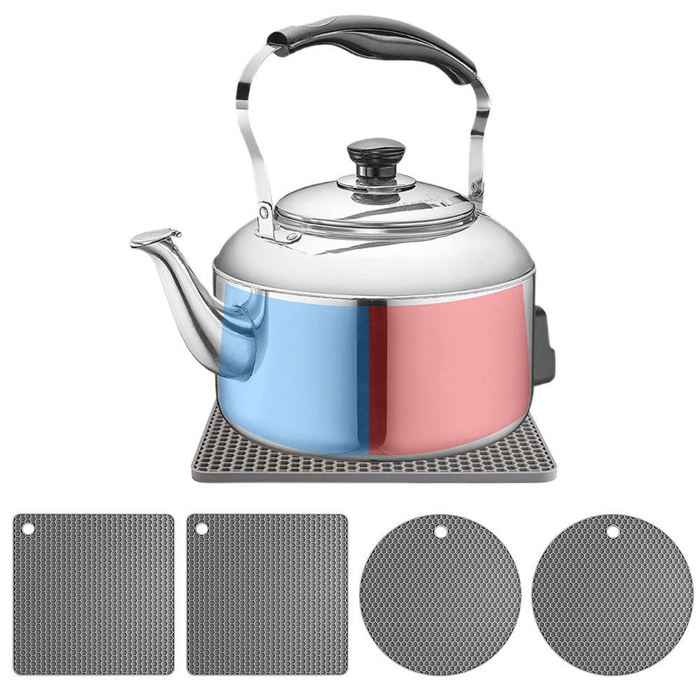 4Pcs Silicone Trivets for Hot Pots and Pans Heat Resistant Pot Holders for Hot Dishes
