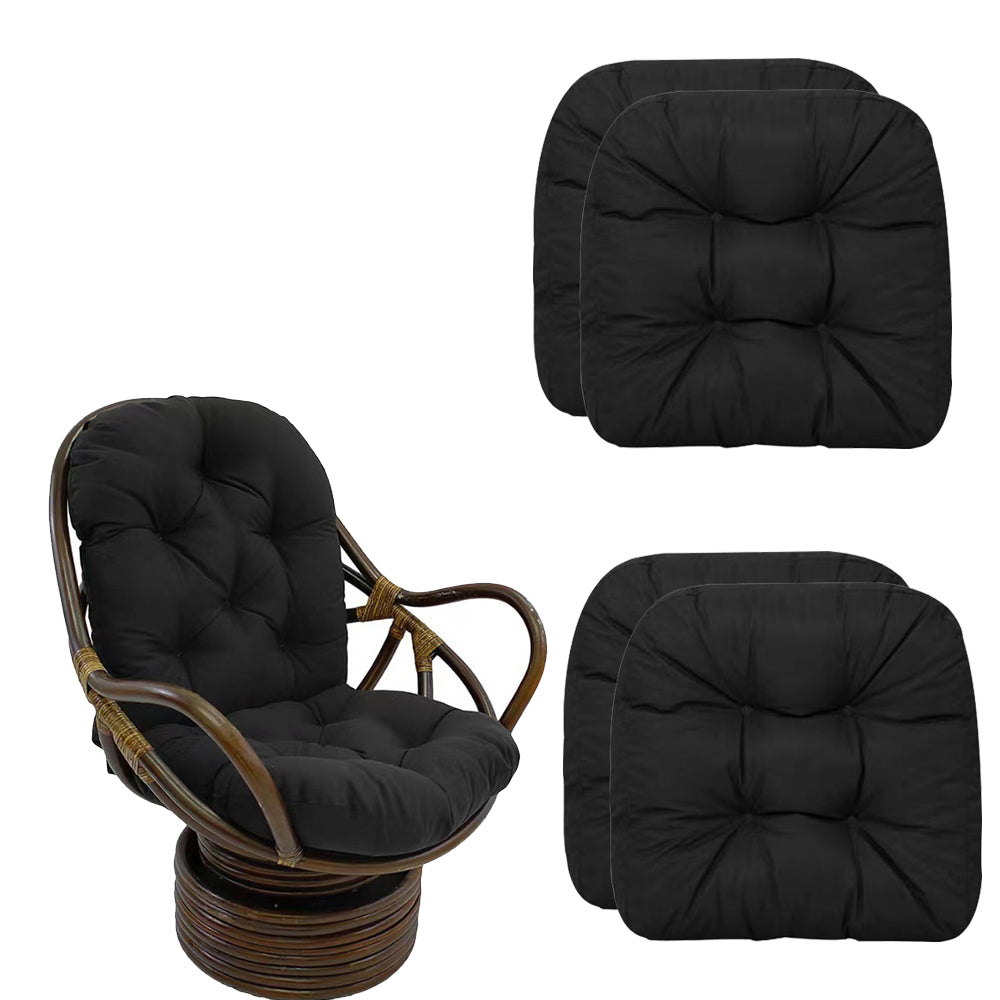 2Pcs Set of Overstuffed Universal Non-Slip Wicker Chair Tatami Mat