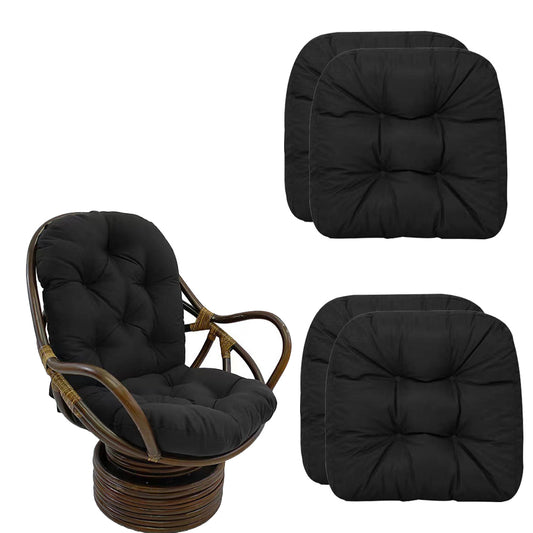 2Pcs Set of Overstuffed Universal Non-Slip Wicker Chair Tatami Mat