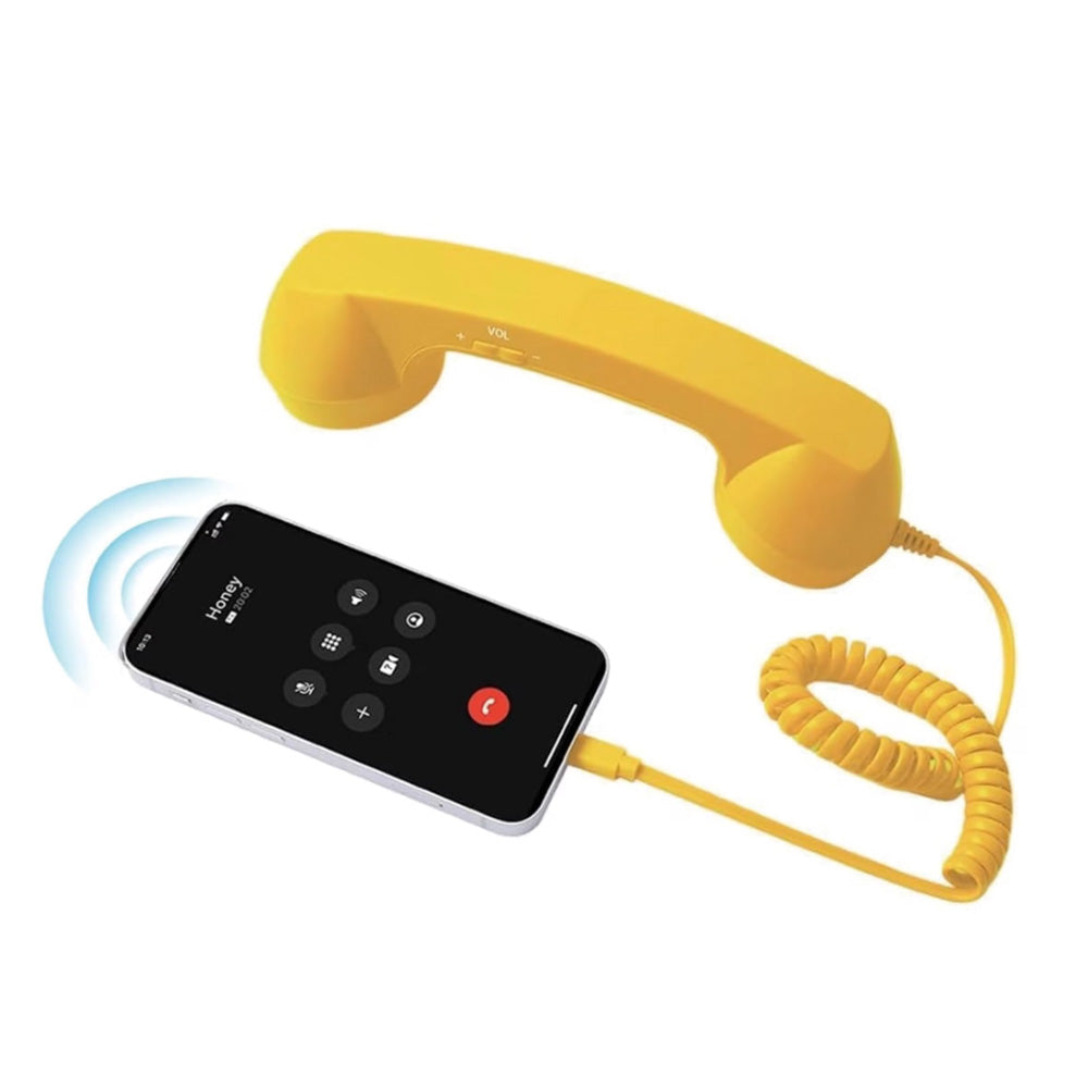 Retro Type C Wired Phone Handset with Microphone for Phones Computers