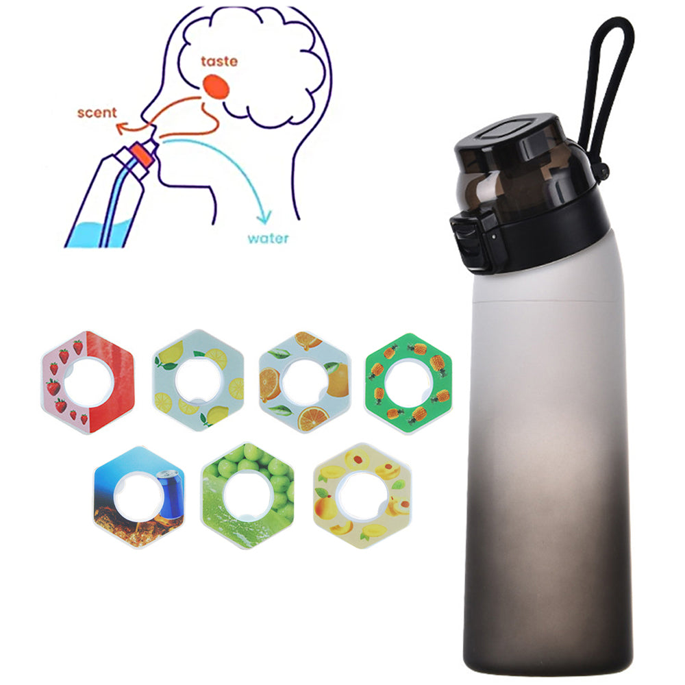 700ML Scent Water Bottle Leak Proof Sport Water Cup with 7 Fragrance Rings