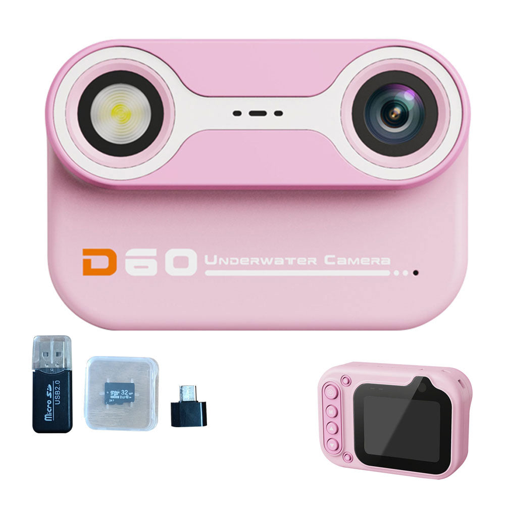 Digital Underwater Dual-Screen Camera Water-Resistant HD Swimming Camera