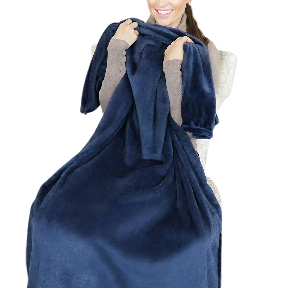 Travel Blanket And Pillow With Backpack Clip For Airplanes Essential Accessories