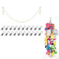 Hanging Storage Chain Boho Stuffed Animal Hammock Corner with 20 Metal Clips