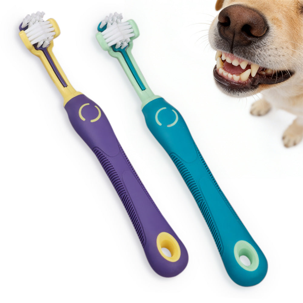 2XPet Toothbrush for Dogs and Cats 3 Sided