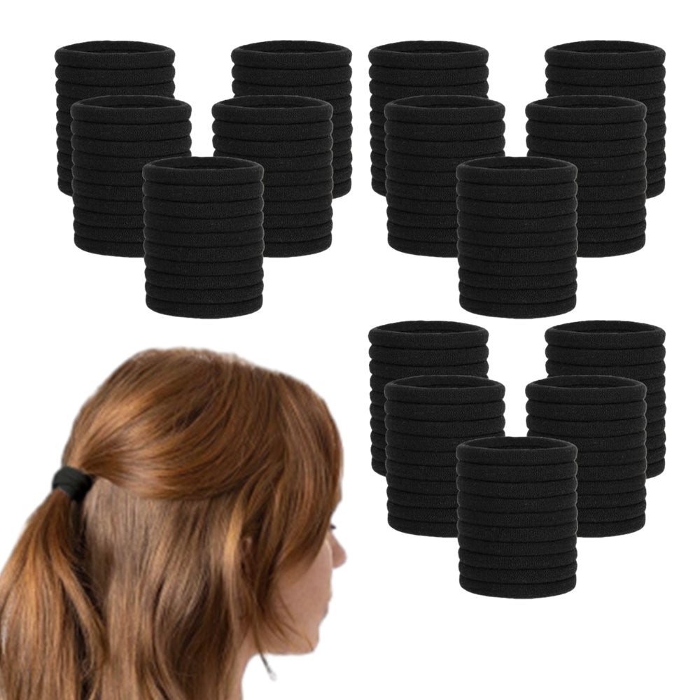 150Pcs Elastic Black Hair Bands