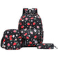3Pcs Set Kids Backpack With Lunch Bag Pencil Bag Nylon Lightweight School Backpack