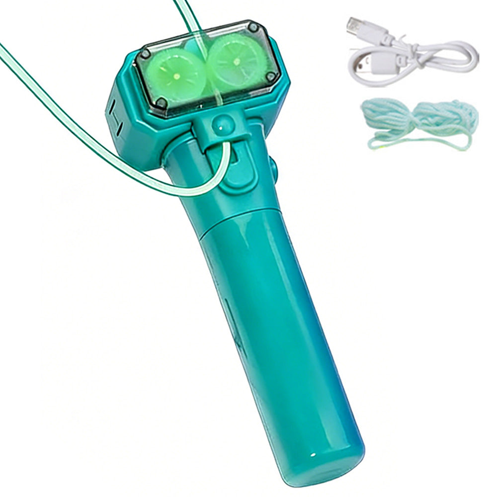 Handheld Double Wheel Rope Launcher Glow In the Dark Lasso Loop Fidget Toy