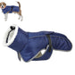 Winter Dog Coat-Waterproof Cold Weather Jacket for Small Large Breeds-Navy