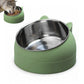 400ml Stainless Steel Tilted Pet Bowl Non-Slip Raised Feeder for Cats and Dogs