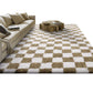 Soft Plush Shaggy Rug Checkered Thickened Non Slip Carpet for Living Room Bedroom