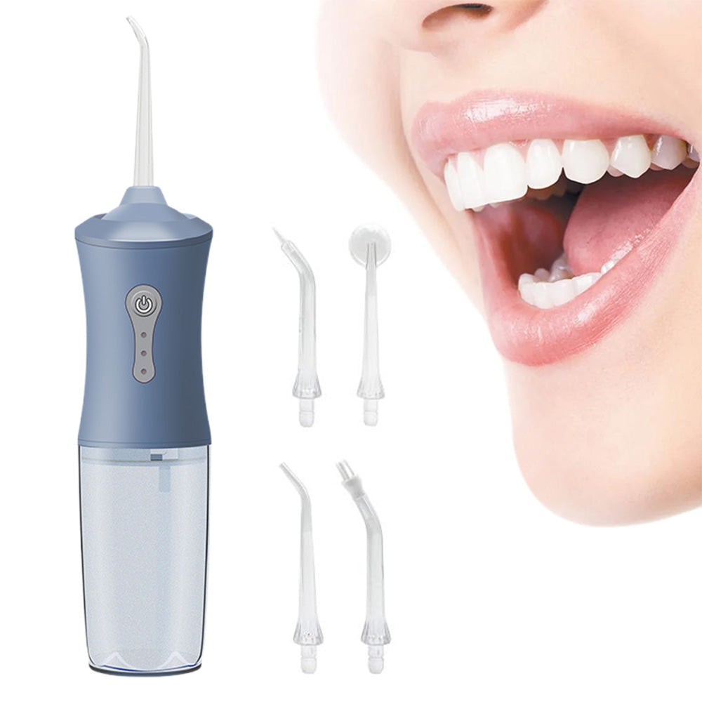 Cordless Electric Water Flosser Teeth Cleaner Portable Oral Irrigator with 4 Nozzles