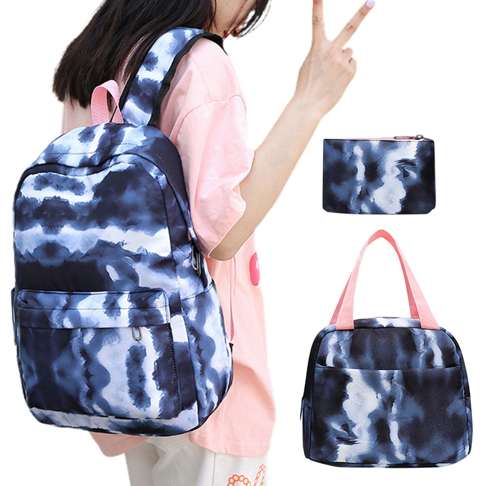 3PCS Boys Girls Gradient Color Backpack Set School Backpack Lunch Bag Pencil Case