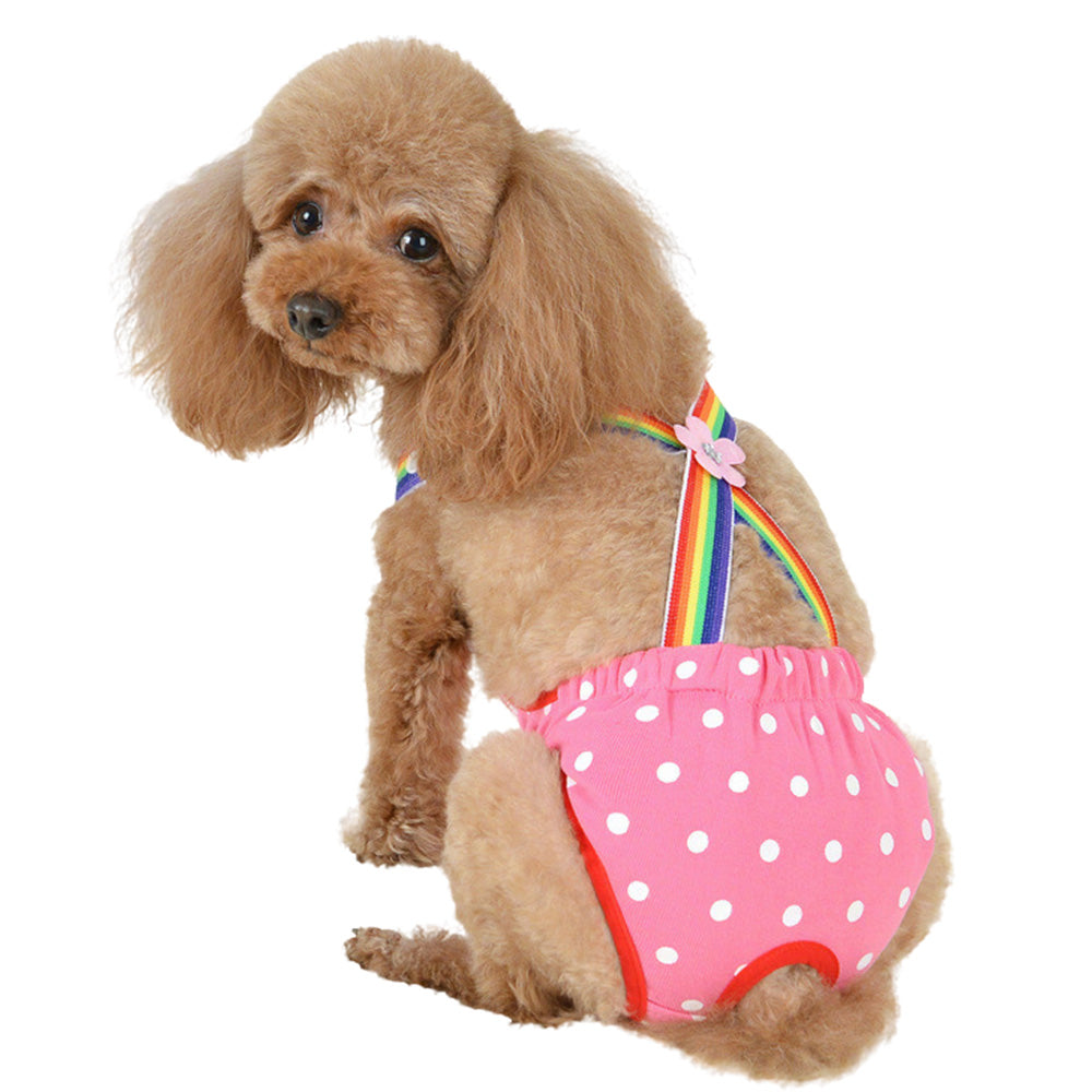 Cute Harness Female Dog Sanitary Pants Reusable Menstrual Diaper
