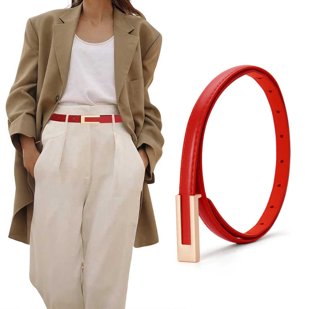 Vintage Womens PU Leather Casual Belt for 72 to 94cm Waist