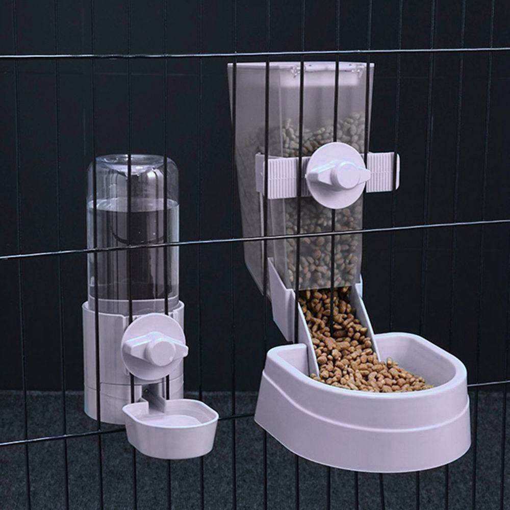 Automatic Pet Bowl Cage Hanging Feeder Pet Water Bottle