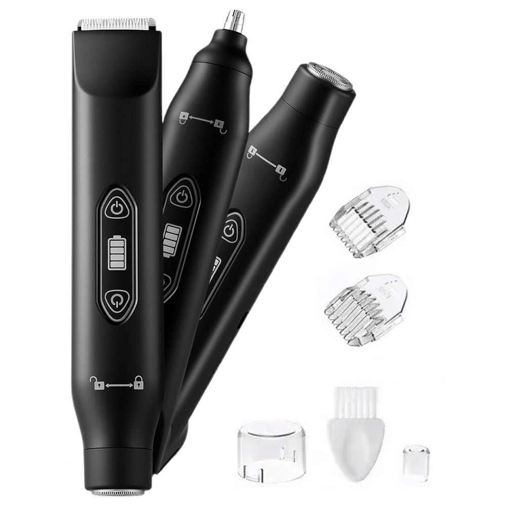 3-in-1 Electric Shaver Nose Hair Trimmer for Face Body Bikini Underarm and Legs