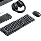 2.4GHz Wireless Keyboard And Mouse Combo With Round Key Caps