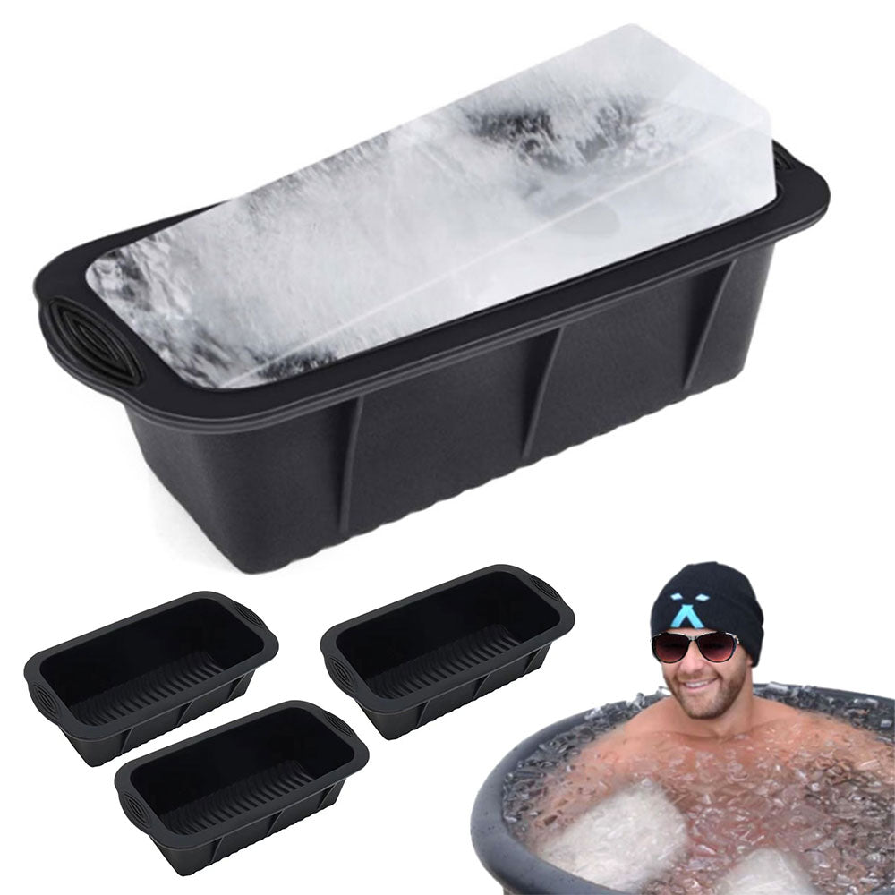 4Pcs Ice Bath Ice Block Mold Extra Large Silicone Ice Box Large Ice Grid Mould