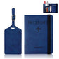 RFID Shield Passport Holder and Luggage Tag Set PU Leather Organizer