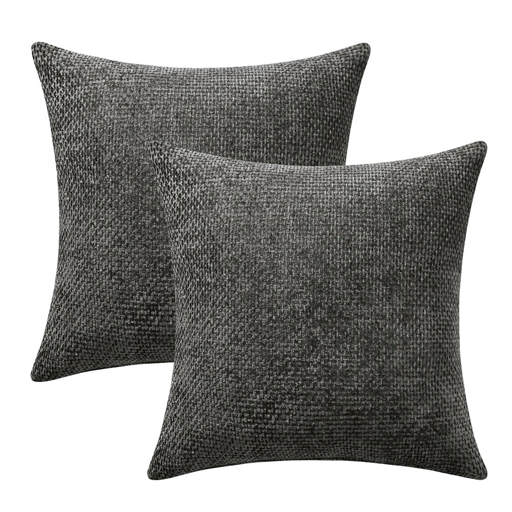 2 Pack Chenille Knit Throw Pillow Covers for Couch Bed