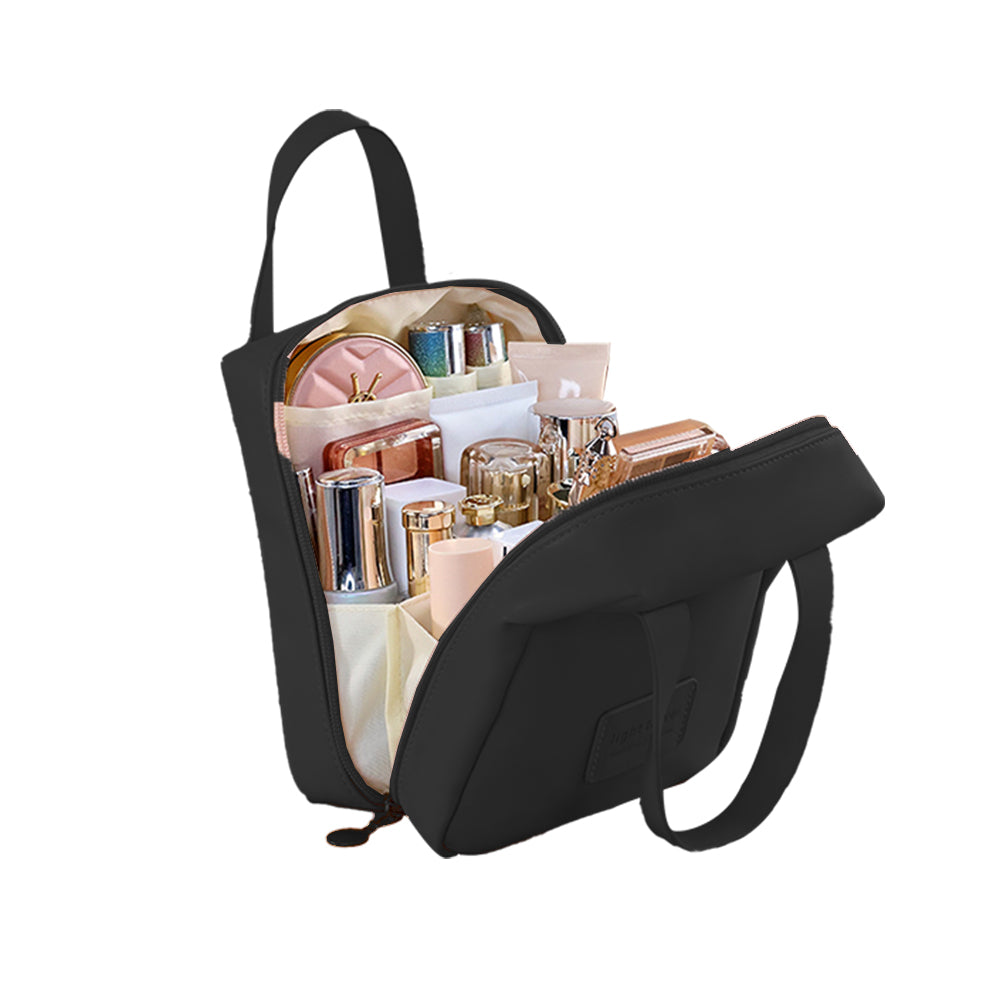 PU Leather Travel Cosmetic Bag with Handle