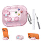 Case Cover with Lock Button and Phone Stand Protective Case for AirPods 4