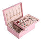 Jewellery Organiser Case Box Holder Storage Earring Ring Display with Lock and Key