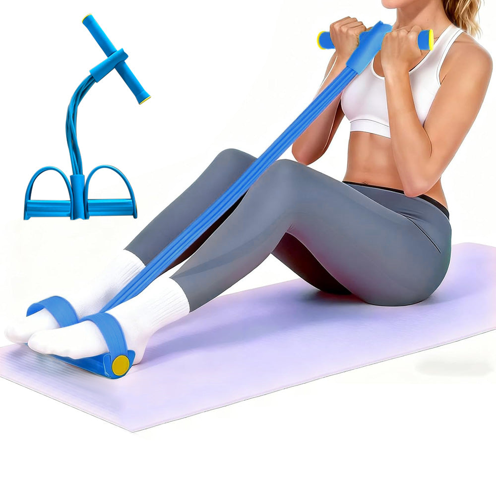 Foot Leg 6 Tube Pedal Resistance Band Body Stretch Pull Rope
