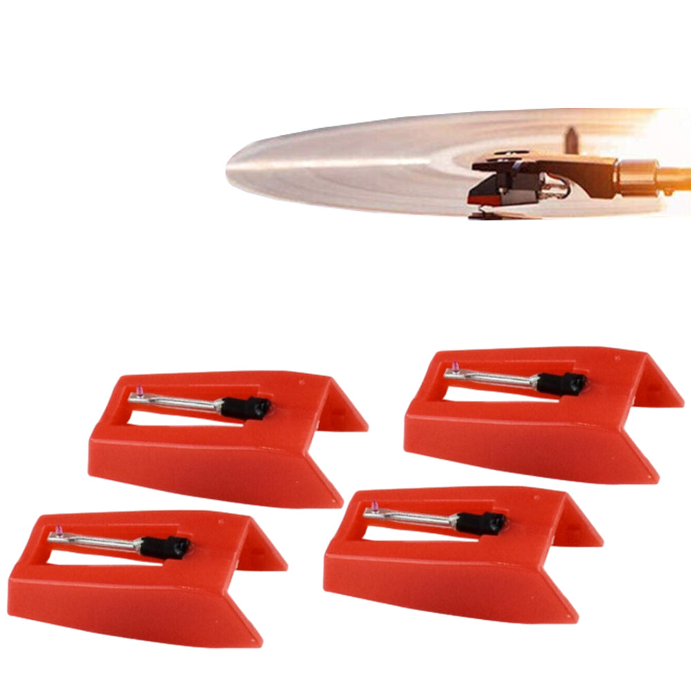 4Pcs Record Player Needle Ruby Ceramic Replacement Stylus Needle Tool Set