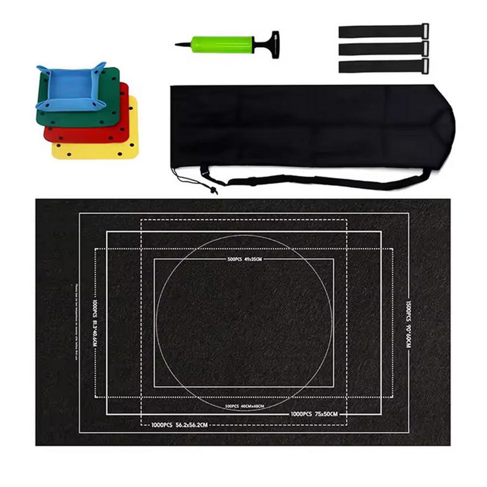 1500PCS Jigsaw Roll Mat Puzzle Storage Saver Pad With Sorting Trays