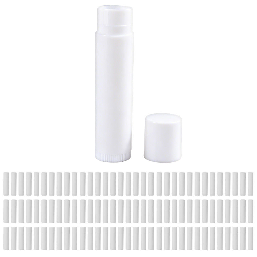 100 PCS Empty Lip Balm Tubes 5g Twist Up Plastic Lipstick Containers for Homemade Lip Gloss Lipstick