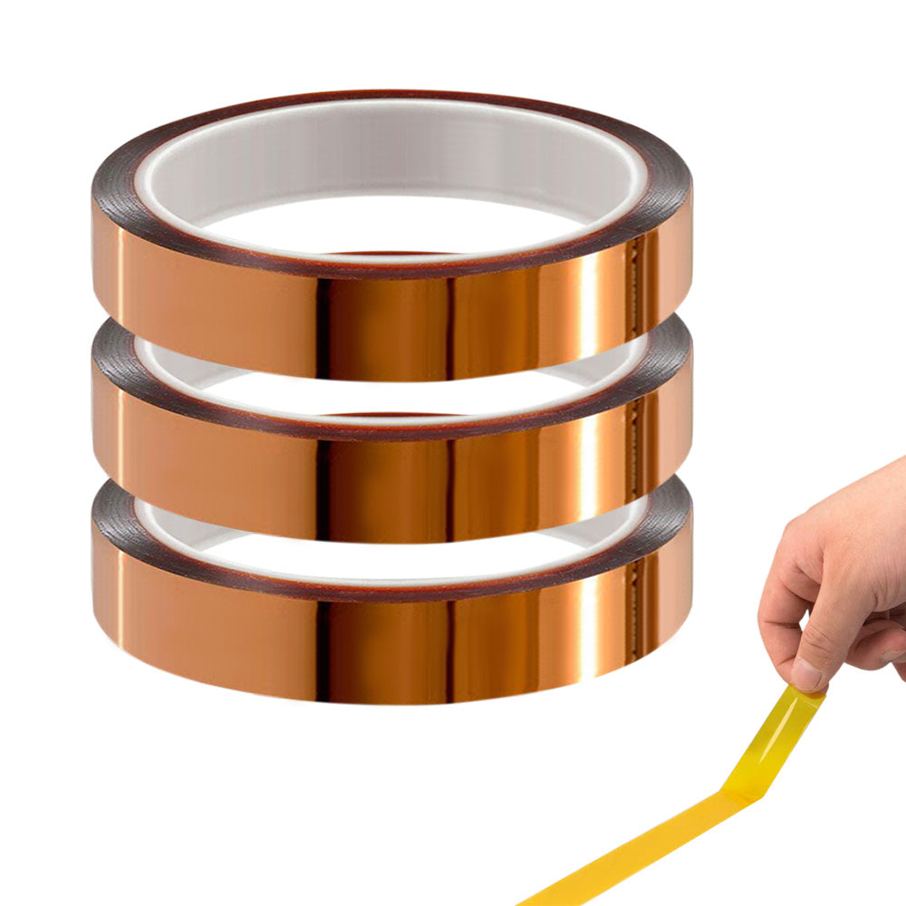 3 Rolls High Temperature Polyimide Tape for Sublimation Heat Transfer