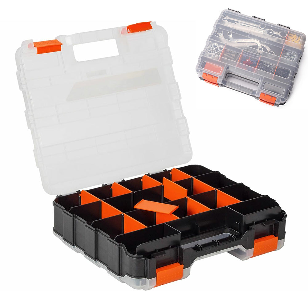 34 Grid Double Sided Tool Organizer Box for Screws Nuts and Small Parts
