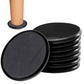 8 Piece Furniture Sliders Reusable Pads for Hardwood Floors and Carpet