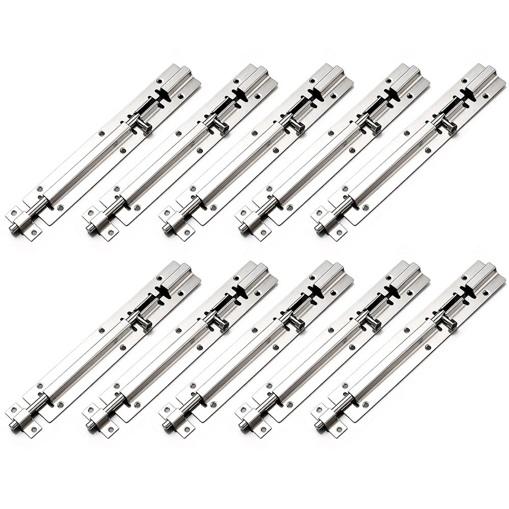 10Pcs Stainless Steel Sliding Door Bolts for Doors Windows and Cabinets