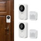 2Pcs Wireless Smart Video Doorbell Infrared Night 2 Way Voice Doorbell
