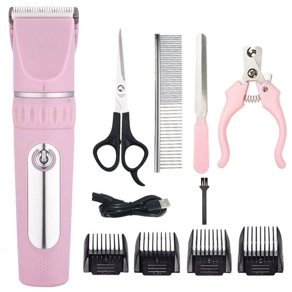 Electric Dog Cat Clippers Grooming Kit Cordless Pet Hair Trimmer Set